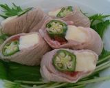 オクラとチーズのヘルシー肉巻き作り方4写真