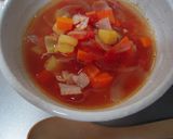 秋の味覚　さつま&トマトのスープ作り方4写真