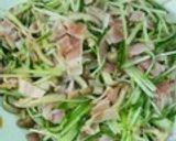 水菜とベーコンのコンソメ炒め作り方5写真