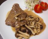 クリームソースのステーキ作り方8写真