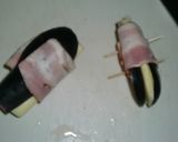 茄子のチーズはさみ揚げベーコン巻きフライ作り方1写真