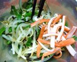 ニラとモヤシとカニカマの塩昆布胡麻和え作り方4写真