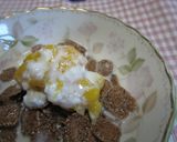 トゥルン♪　牛乳＋ドライマンゴー漬け作り方4写真