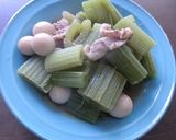 ラワンふきとウズラの卵のさっと煮。作り方3写真