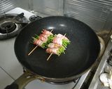 素敵な発想、豆苗の豚バラ肉巻き作り方5写真