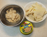 帆立缶で☆帆立と筍の炊き込みご飯作り方3写真