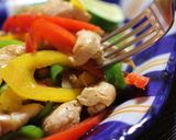 鶏のささ身とピーマンのナンプラー炒め。作り方8写真