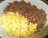 スペイン風牛そぼろ丼アイオリソースがけ作り方7写真