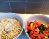 トマト、きゅうり、ツナ缶で素麺サラダ作り方5写真