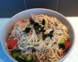トマト、きゅうり、ツナ缶で素麺サラダ作り方6写真