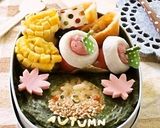 キャラ弁に♪秋～くり抜きくりちゃん弁当♪作り方4写真