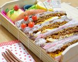 十六穀ごはんで焼きそバーガー作り方5写真