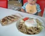 チーズ＆たまごがトロリ♪レタス焼うどん♪作り方7写真