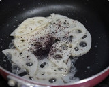 蓮根の白だし炒め煮、ゆかりまぶし。作り方3写真