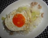 お好み焼き風＊目玉焼き丼作り方6写真