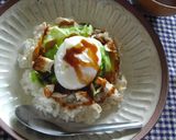 お好み焼き風＊目玉焼き丼作り方7写真