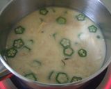 優しい味わい♪オクラの塩昆布ミルクスープ作り方2写真