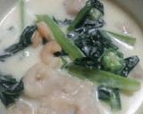 鶏肉と小松菜の牛乳スープ作り方6写真