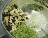 ゴーヤとなすの塩麹ハンバーグ作り方1写真