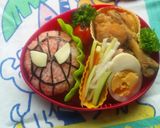 キャラ弁*スパイダーマンのおにぎり弁当作り方7写真