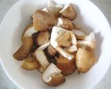 ささ身としいたけのカボ酢味噌和え作り方2写真