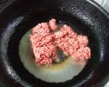 節約・簡単【キャベツとひき肉の卵とじ】作り方2写真