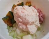 かぼちゃとハムのクリーミー豆腐グラタン♪作り方3写真