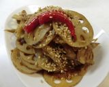 レンコンとまいたけのきんぴら作り方4写真