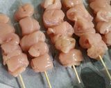ささみの焼き鳥 梅かつお味作り方3写真