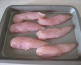 ささみのチーズロールフライ。作り方1写真