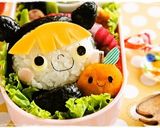 *キャラ弁*ハロウィン★黒猫頭巾の女の子作り方6写真