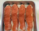 我が家の鮭ホイル焼き。醤油マヨ柚子胡椒味作り方1写真