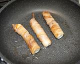 お弁当に◆ちくわのマヨチー豚バラ巻き作り方3写真