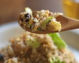 栄養満点♪じゃこ海老十六穀炒飯。作り方4写真
