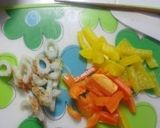 ＊パプリカとちくわの甘味噌炒め＊作り方1写真