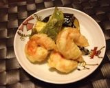 茄子の素揚げと海老天のせ稲庭饂飩作り方6写真