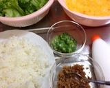 肉味噌で簡単☆本格パラパラレタス炒飯ஐஃ作り方1写真