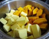 乳アレに★サツマイモとカボチャのクリーム作り方1写真