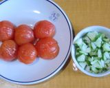 ミニトマトの鶏白だしゼリー作り方1写真