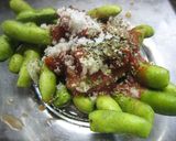 レンジおつまみ 枝豆 本格トマトソース味作り方2写真