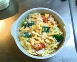 もちむぎ麺でDENグラタン♪作り方5写真