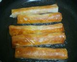 ｿｰｾｰｼﾞ＆ﾎﾟﾃﾄのかわりだね春巻作り方3写真
