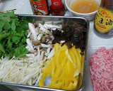 もやしときくらげ、豚ひき肉の炒め物作り方1写真
