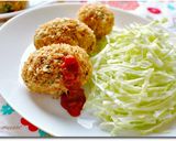 おからとＷお芋の揚げないキーマコロッケ作り方9写真
