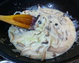 牛乳で簡単☆きのこのクリームパスタ♫作り方5写真