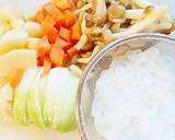 白だし♪　肉ジャガ風　肉なし野菜の煮物作り方1写真