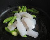 アスパラといかときのこのバターポン酢炒め作り方3写真