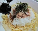 ポン酢で決まり！新玉ねぎツナおろしパスタ作り方4写真