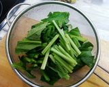 小松菜とあげの炊いたん作り方1写真