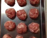 ＊豚こま団子とにんにくの芽の照り炒め＊作り方2写真